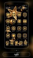 Gouden Ster Thema zwart goud screenshot 1