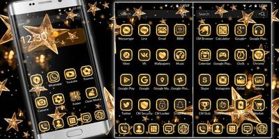 Golden Star Tema Emas hitam screenshot 2