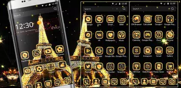 Gold paris tower Theme