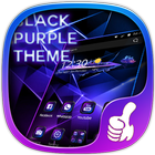Noir Technologie violet Thème icône