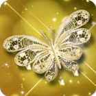Theme Butterfly Gold Diamond icône