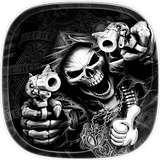 Enfer Skull and Gun Theme icône