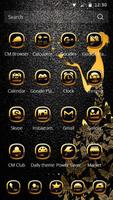 Luxury Gold butterfly Theme تصوير الشاشة 3