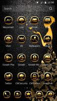 Luxury Gold butterfly Theme تصوير الشاشة 2