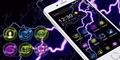 Purple Thunder Tech Theme screenshot 1