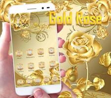 Gold Rose Theme Royal Gold Affiche