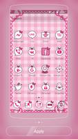 Pink Butterfly Rabbit theme تصوير الشاشة 2