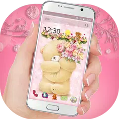 Pink Teddy Android-Thema APK Herunterladen