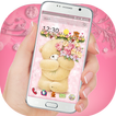 Cute Teddy rose thème Android