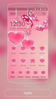 Pink Theme Love Rose Pink Affiche