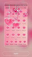وردي حب موضوع pink love تصوير الشاشة 1