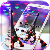 Paris tower Theme Neon City icon