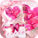 Diamante Rosa Romântico Tema APK