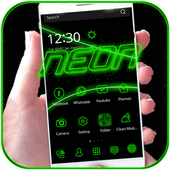 Neon light Theme Green Tech icon