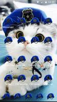 برنامه‌نما Cat Theme Blue Mantle of Uniformed Hat عکس از صفحه