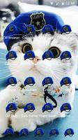 برنامه‌نما Cat Theme Blue Mantle of Uniformed Hat عکس از صفحه