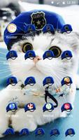 برنامه‌نما Cat Theme Blue Mantle of Uniformed Hat عکس از صفحه