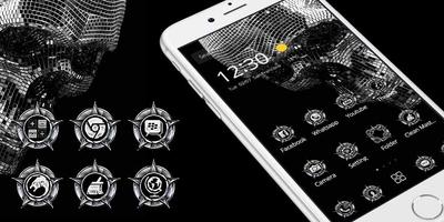 Gelap Skulls Tema screenshot 1