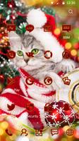 merry Christmas cat cute theme تصوير الشاشة 1
