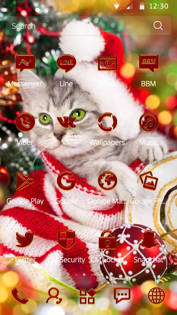 Tải xuống APK merry Christmas cat cute theme cho Android