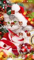 merry Christmas cat cute theme تصوير الشاشة 2