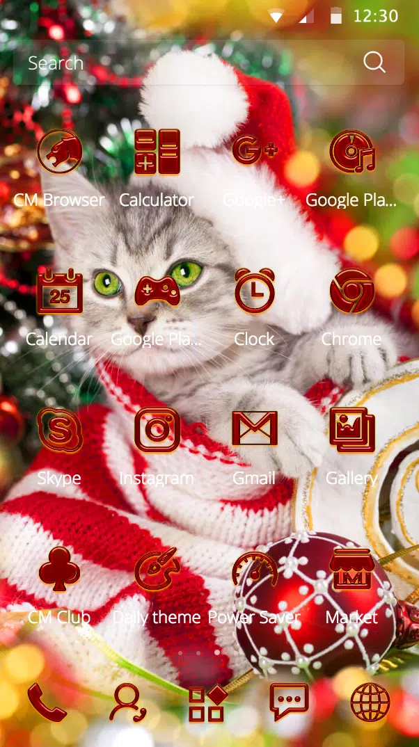 Tải xuống APK merry Christmas cat cute theme cho Android