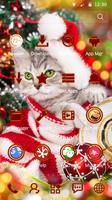 merry Christmas cat cute theme تصوير الشاشة 3