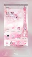 Paris Tower Diamond pink Theme تصوير الشاشة 1