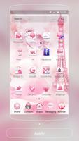 Paris Tower Diamond pink Theme تصوير الشاشة 2