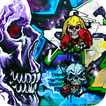 skull graffiti wallpaper theme
