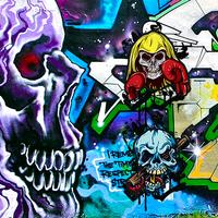 برنامه‌نما skull graffiti wallpaper theme عکس از صفحه
