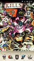 skull Street Graffiti theme تصوير الشاشة 1