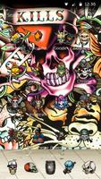 skull Street Graffiti theme تصوير الشاشة 3