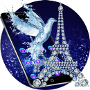 Night Sky Diamond Glitter Paris Eiffel Theme APK