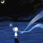night moon freehand cartoon Zeichen