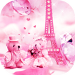 핑크 테디 파리에서 사랑의 테마 곰 에펠 탑
