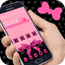 pink cute Bow knot 3D theme APK