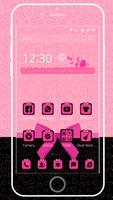 tema rosa bonito arco nó 3D imagem de tela 2