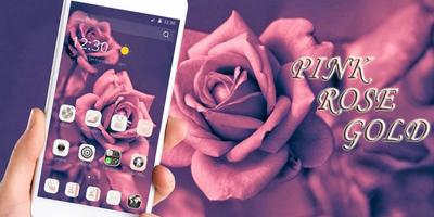 Theme Pink Rose Gold Affiche