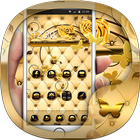 Luxury Gold Rose theme icône