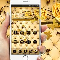 Luxury Gold Rose theme Affiche