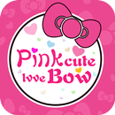 Cute cartoon bow Pink theme aplikacja