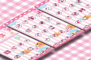 cartoon cute bow rosa tema imagem de tela 1