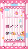 cartoon cute bow rosa tema imagem de tela 2