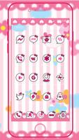 cartoon cute bow rosa tema imagem de tela 3