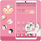 ikon app-merah muda kartun
