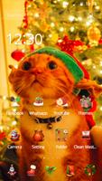 Tema bonito do gato do Natal imagem de tela 2