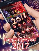 2017 Happy New Year theme 3D Affiche