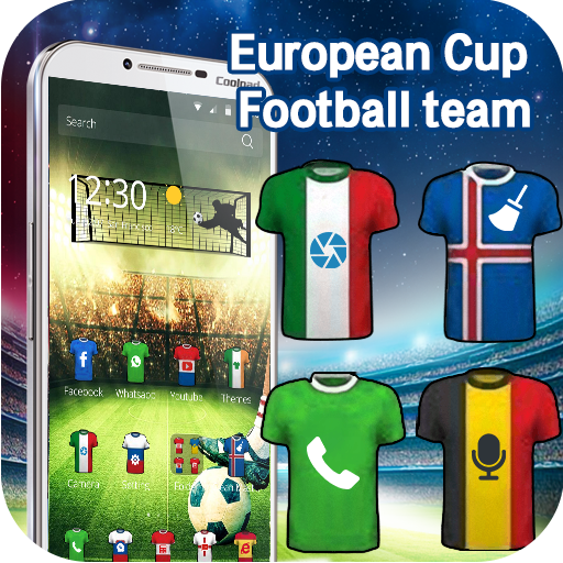 歐洲杯主題包含歐洲杯足球主題壁紙和明星足球隊服圖標