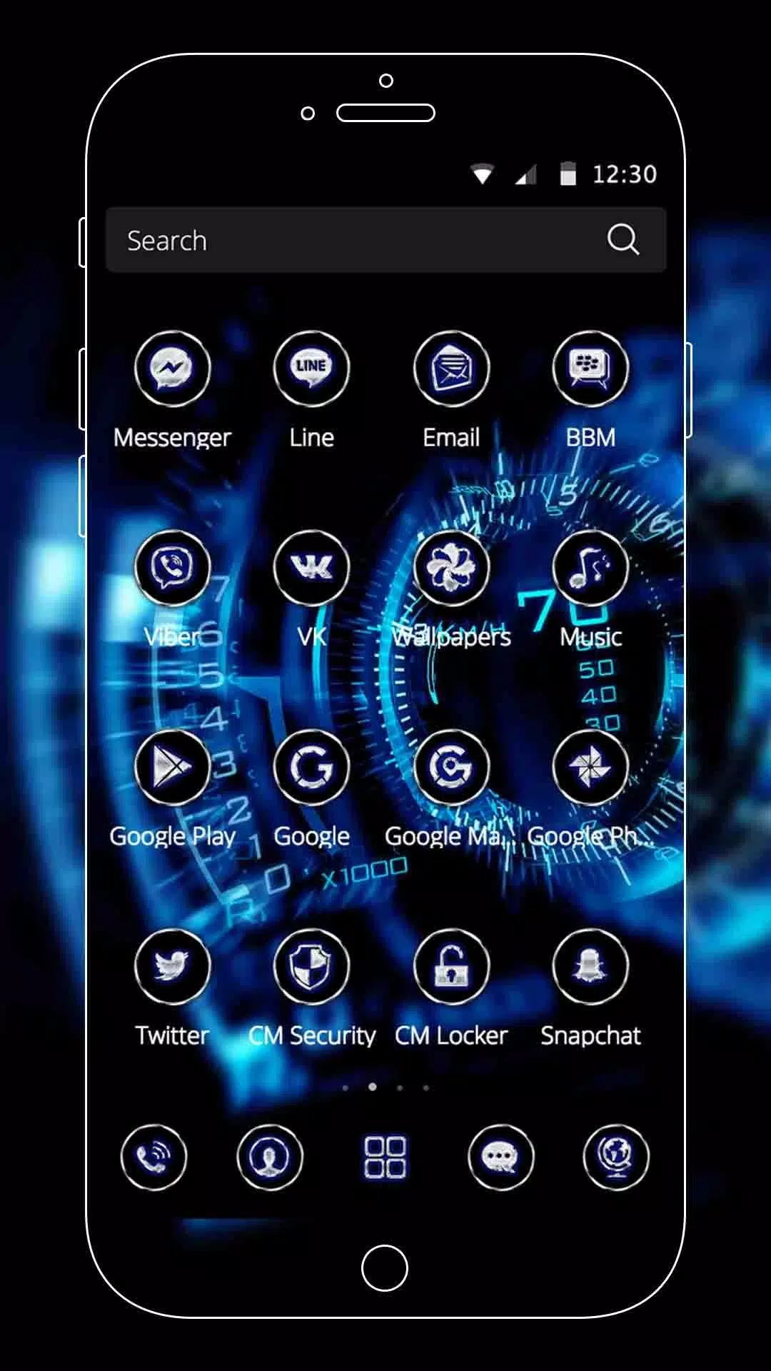 Android向けの車のスピードメーターのテーマ クールな青 黒車両速度計の壁紙 Apkをダウンロードしましょう